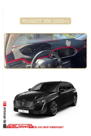 Peugeot 308 (2020+) Torpido Koruma Halısı - Bej Kenar