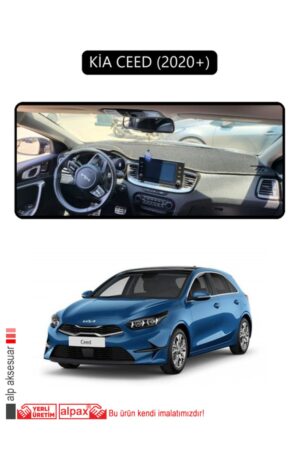 Kia Ceed 2020+ Torpido Koruma Halısı - Siyah Kenar