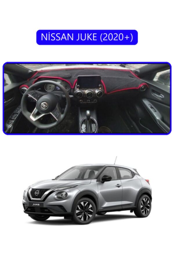 Nissan Juke 2020+ Torpido Koruma Halısı - Mavi Kenar