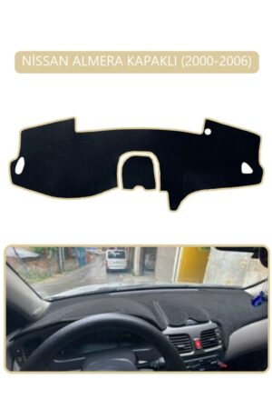 Nissan Almera Kapaklı 2000-2006 Torpido Koruma Halısı - Bej Kenar