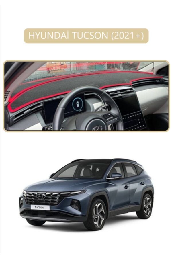 Hyundai Tucson 2021+ Torpido Koruma Halısı - Bej Kenar