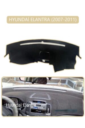 Hyundai Elantra 2007-2011 Torpido Koruma Halısı - Bej Kenar