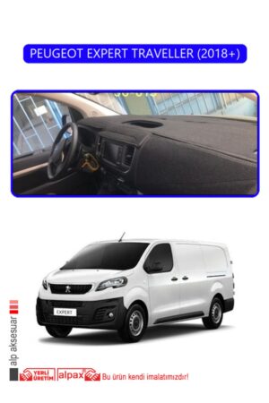 Peugeot Expert Traveller 2018+ Torpido Koruma Halısı - Mavi Kenar