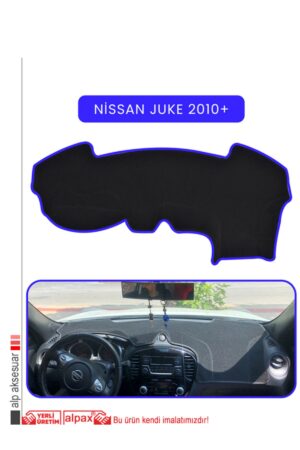 Nissan Juke 2010+ Torpido Koruma Halısı - Mavi Kenar