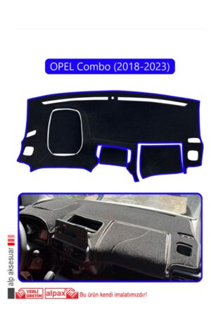 Opel Combo 18+ (2018-2023) Torpido Koruma Halısı - Mavi Kenar