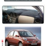 Nissan Micra March 2005-2010 Torpido Koruma Halısı - Gri Kenar