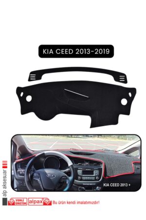 Kia Ceed 2013-2019 Torpido Koruma Halısı - Siyah Kenar