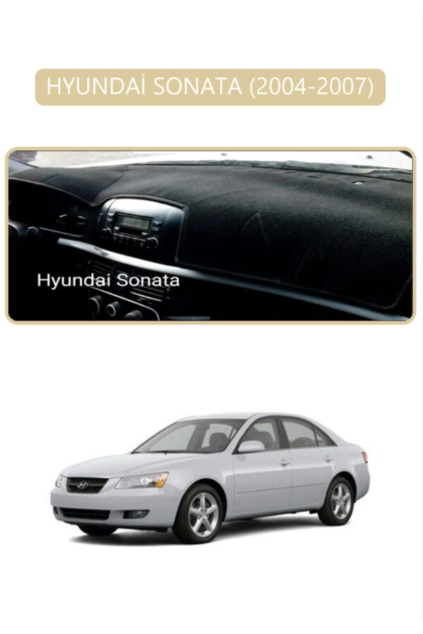 Hyundai Sonata 2004-2007 Torpido Koruma Halısı - Bej Kenar