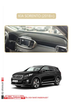 Kia Sorento 2018+ Torpido Koruma Halısı - Bej Kenar