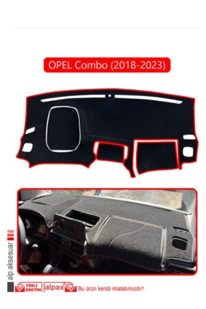 Opel Combo 18+ (2018-2023) Torpido Koruma Halısı - Kırmızı Kenar