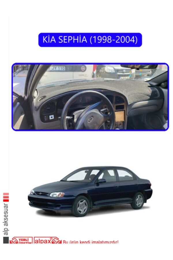 Kia Sephia 1998-2004 Torpido Koruma Halısı - Mavi Kenar