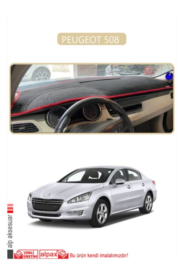Peugeot 508 Torpido Koruma Halısı - Bej Kenar