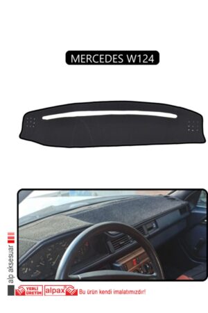 Mercedes W124 Torpido Koruma Halısı - Siyah Kenar