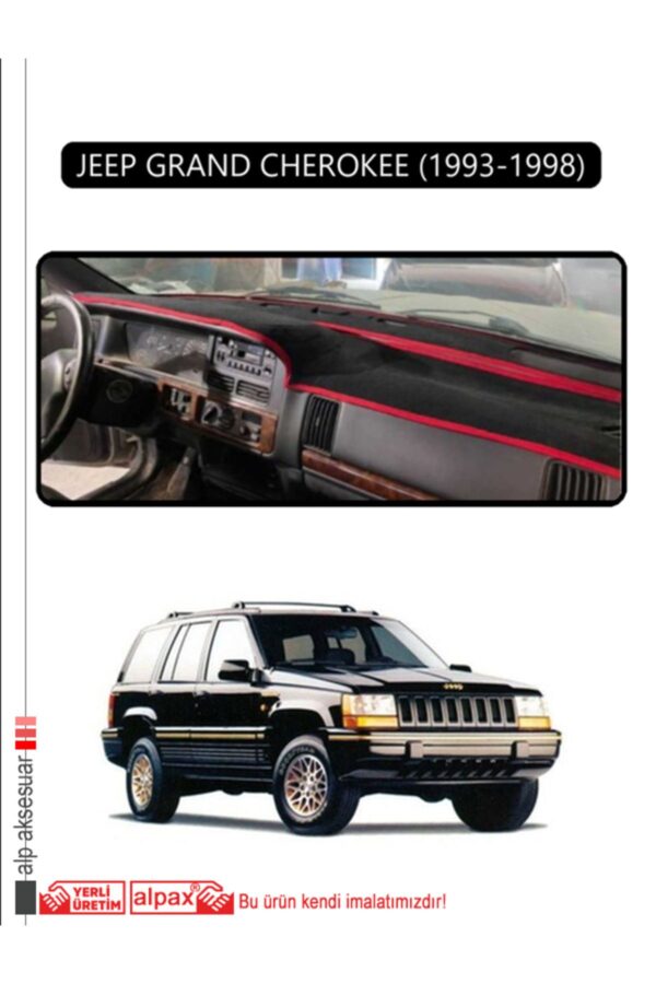 Jeep Grand Cherokee 1993-1998 Torpido Koruma Halısı - Siyah Kenar
