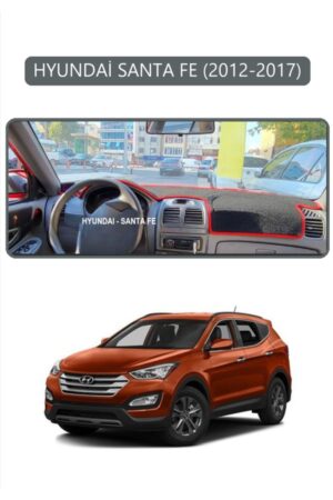 Hyundai Santa Fe 2012-2017 Torpido Koruma Halısı - Gri Kenar