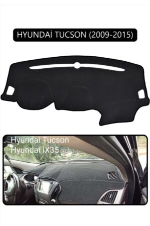 Hyundai Tucson 2009-2015 Torpido Koruma Halısı - Siyah Kenar