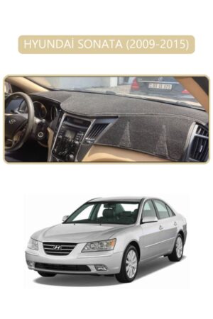 Hyundai Sonata 2009-2015 Torpido Koruma Halısı - Bej Kenar