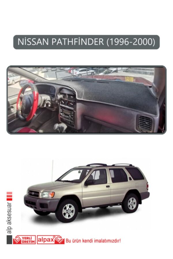 Nissan Pathfinder 1996-2000 Torpido Koruma Halısı - Gri Kenar