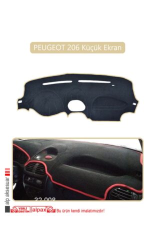 Peugeot 206 Küçük Ekran Torpido Koruma Halısı - Bej Kenar
