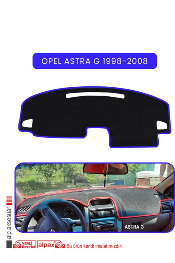 Opel Astra G 1998-2008 Torpido Koruma Halısı - Mavi Kenar