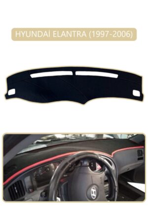 Hyundai Elantra 1997-2006 Torpido Koruma Halısı - Bej Kenar