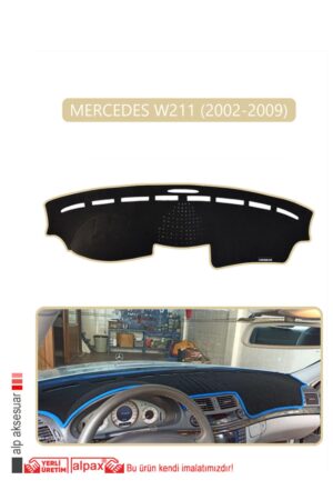 Mercedes W211 2002-2009 Torpido Koruma Halısı - Bej Kenar