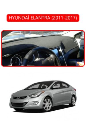 Hyundai Elantra 2011-2017 Torpido Koruma Halısı - Kırmızı Kenar