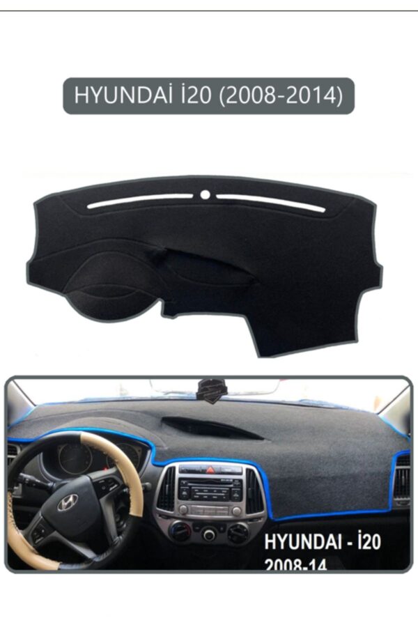 Hyundai İ20 2008-2014 Torpido Koruma Halısı - Gri Kenar