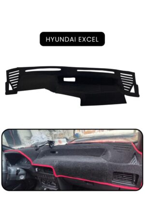 Hyundai Excel Torpido Koruma Halısı - Siyah Kenar