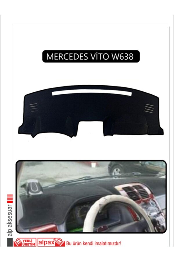 Mercedes Vito W638 Torpido Koruma Halısı - Siyah Kenar