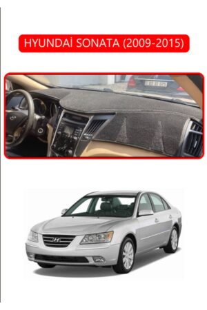 Hyundai Sonata 2009-2015 Torpido Koruma Halısı - Kırmızı Kenar