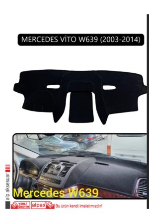 Mercedes Vito W639 2003-2014 Torpido Koruma Halısı - Siyah Kenar