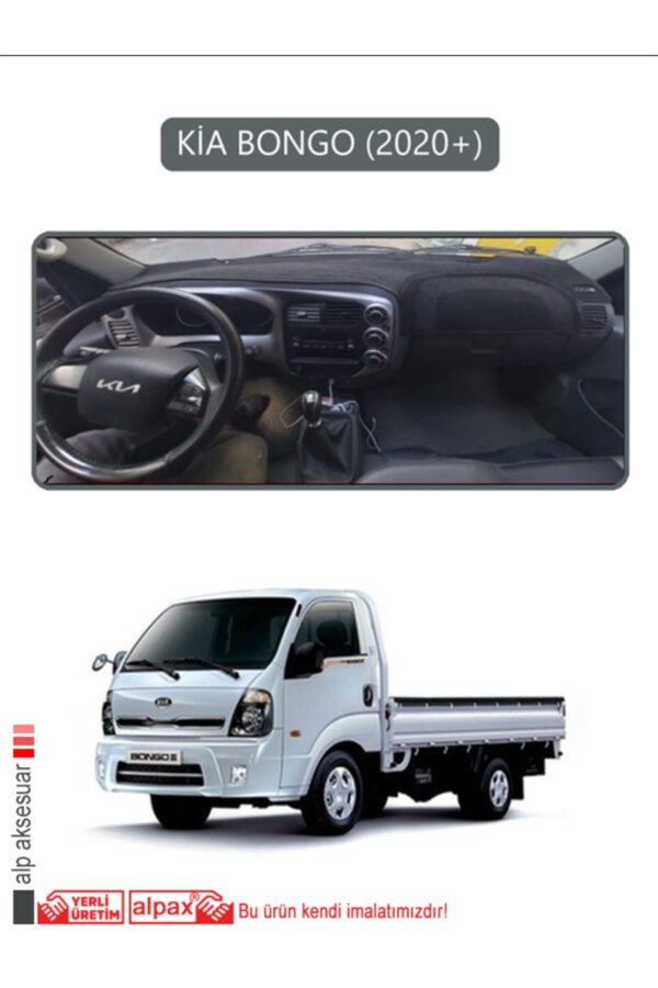 Kia Bongo 2020+ Torpido Koruma Halısı - Gri Kenar