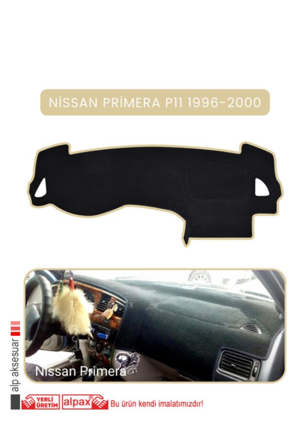 Nissan Primera P11 1996-2000 Torpido Koruma Halısı - Bej Kenar