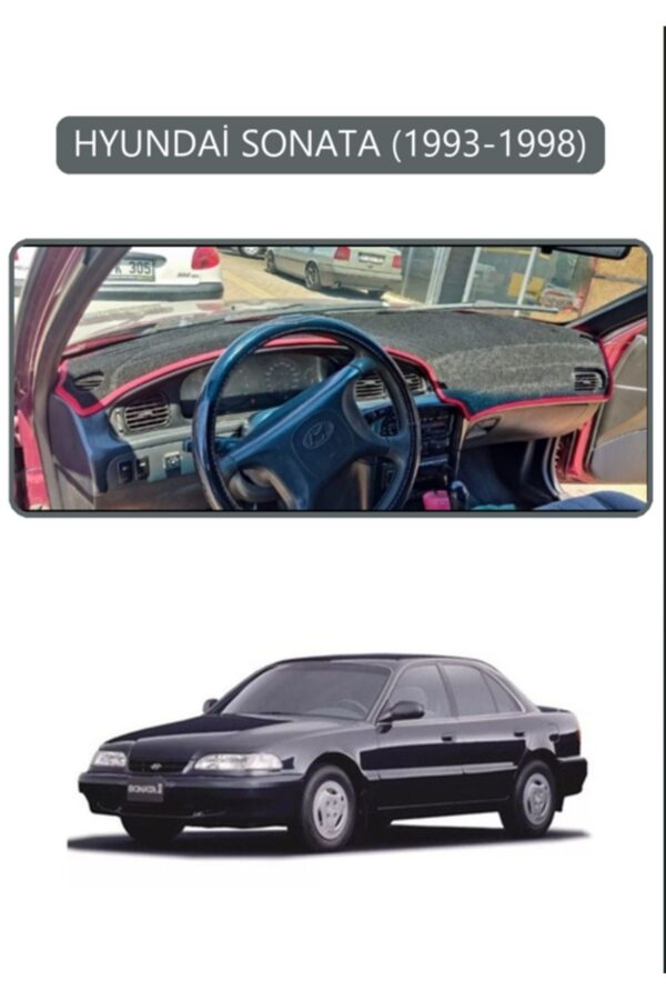 Hyundai Sonata 1993-1998 Torpido Koruma Halısı - Gri Kenar
