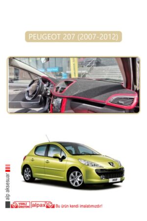 Peugeot 207 (2007-2012) Torpido Koruma Halısı - Bej Kenar