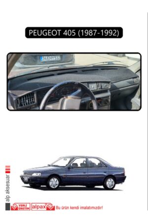 Peugeot 405 (1987-1992) ; Torpido Koruma Halısı - Siyah Kenar