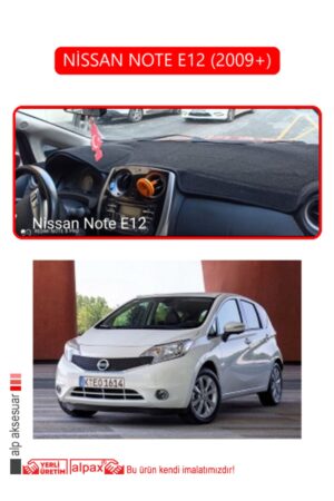 Nissan Note E12 2009+ Torpido Koruma Halısı - Kırmızı Kenar