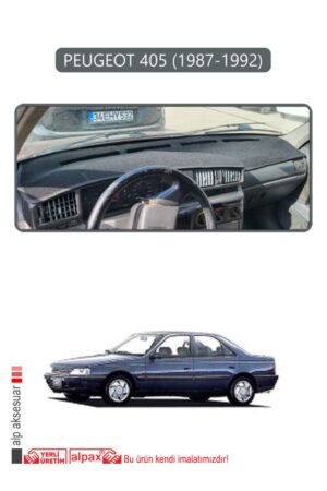 Peugeot 405 (1987-1992) Torpido Koruma Halısı - Gri Kenar