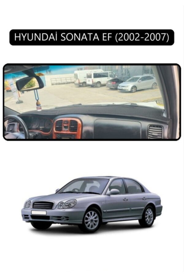 Hyundai Sonata Ef 2002-2007 Torpido Koruma Halısı - Siyah Kenar