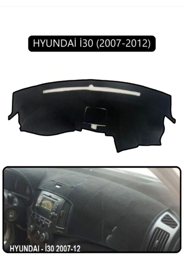 Hyundai İ30 2007-2012 Torpido Koruma Halısı - Siyah Kenar