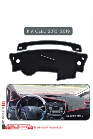 Kia Ceed 2013-2019 Torpido Koruma Halısı - Gri Kenar