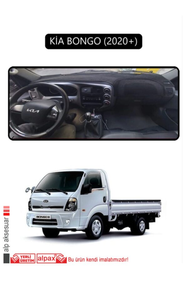 Kia Bongo 2020+ Torpido Koruma Halısı - Siyah Kenar