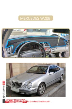 Mercedes W208 Torpido Koruma Halısı - Bej Kenar