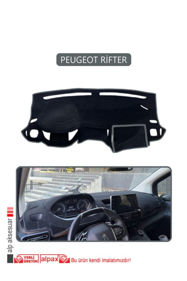 Peugeot Rifter Torpido Koruma Halısı - Gri Kenar