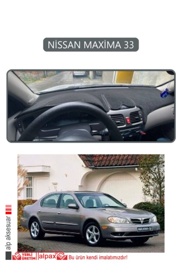 Nissan Maxima 33 Torpido Koruma Halısı - Gri Kenar