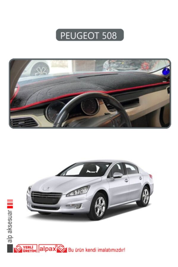 Peugeot 508 Torpido Koruma Halısı - Gri Kenar