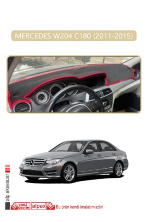 Mercedes W204 C180 2011-2015 Torpido Koruma Halısı - Bej Kenar