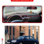 Nissan Maxima 32 Torpido Koruma Halısı - Kırmızı Kenar