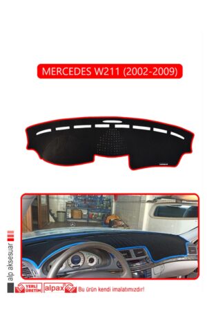 Mercedes W211 2002-2009 Torpido Koruma Halısı - Kırmızı Kenar